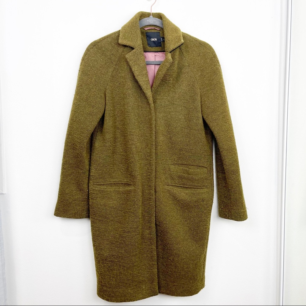 ASOS Green Lined Women’s Wool Trench Coat